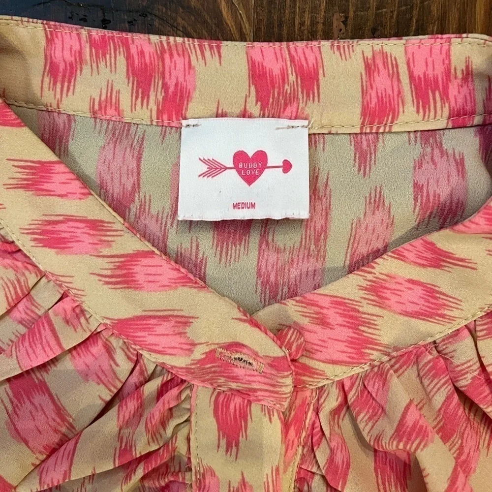 BUDDY LOVE Astrid Ruffle Front Mini Dress - Pink Lady Pink Girly - Picture 10 of 13